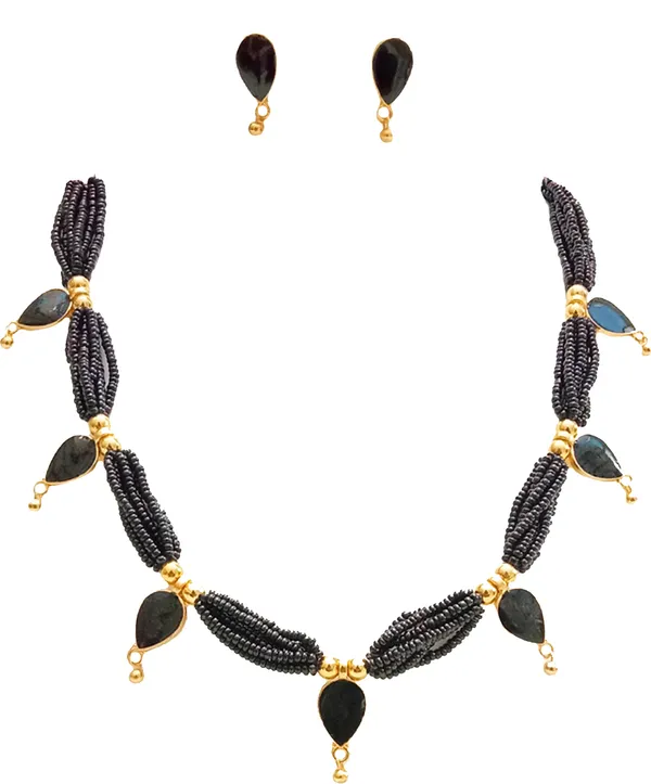 Assamese_Traditional_Gold_Plated_Black_Mina_Golpata_Necklace_Set_For_Women_&_Girl